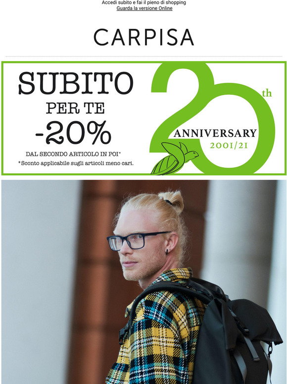 Carpisa IT: Subito per te -20% dal secondo articolo in poi! | Milled