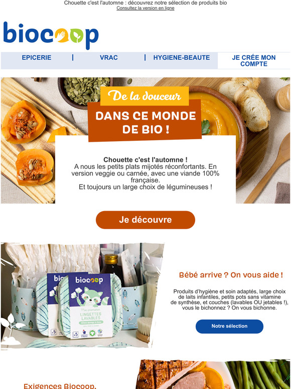 Un automne au chaud avec nos produits Bio  