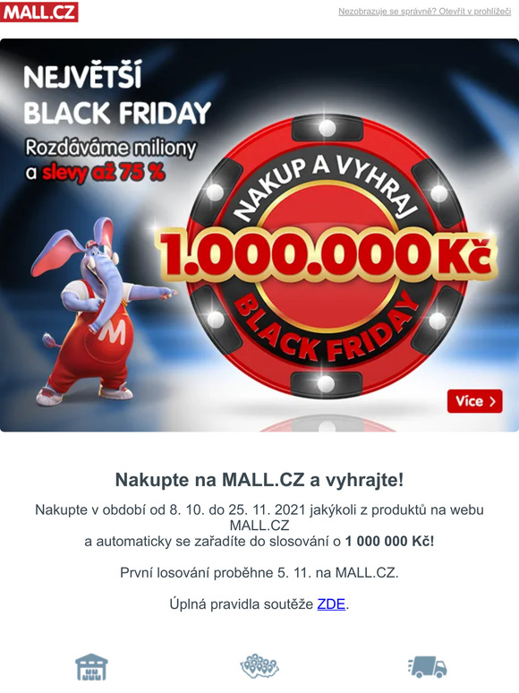 Nejvt Black Friday prv nyn na MALL.CZ