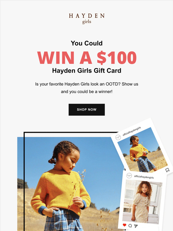 Share your style to WIN a $100 Gift Card