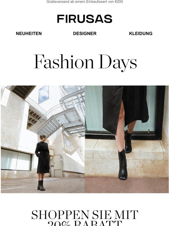 Fashion Days: 20% Rabatt auf die Neuheiten