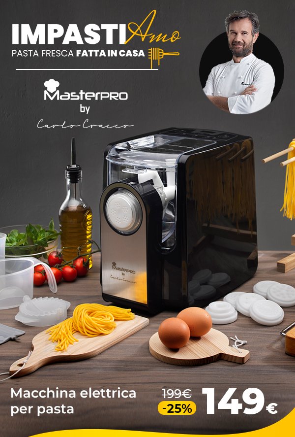 Friggitrice ad aria 2 litri con display touch Masterpro by Carlo Cracco