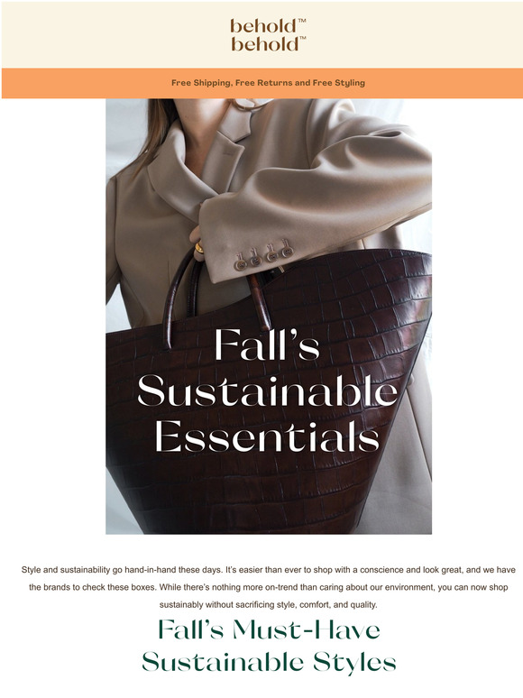 Sustainable Style: Shop Fall's Essentials