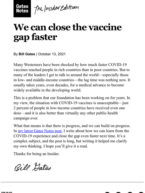 We can close the vaccine gap faster