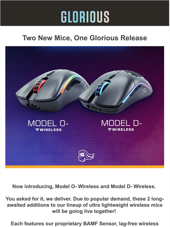 Glorious Announces All-New Model O-2 WIred & WIreless RGB Gaming