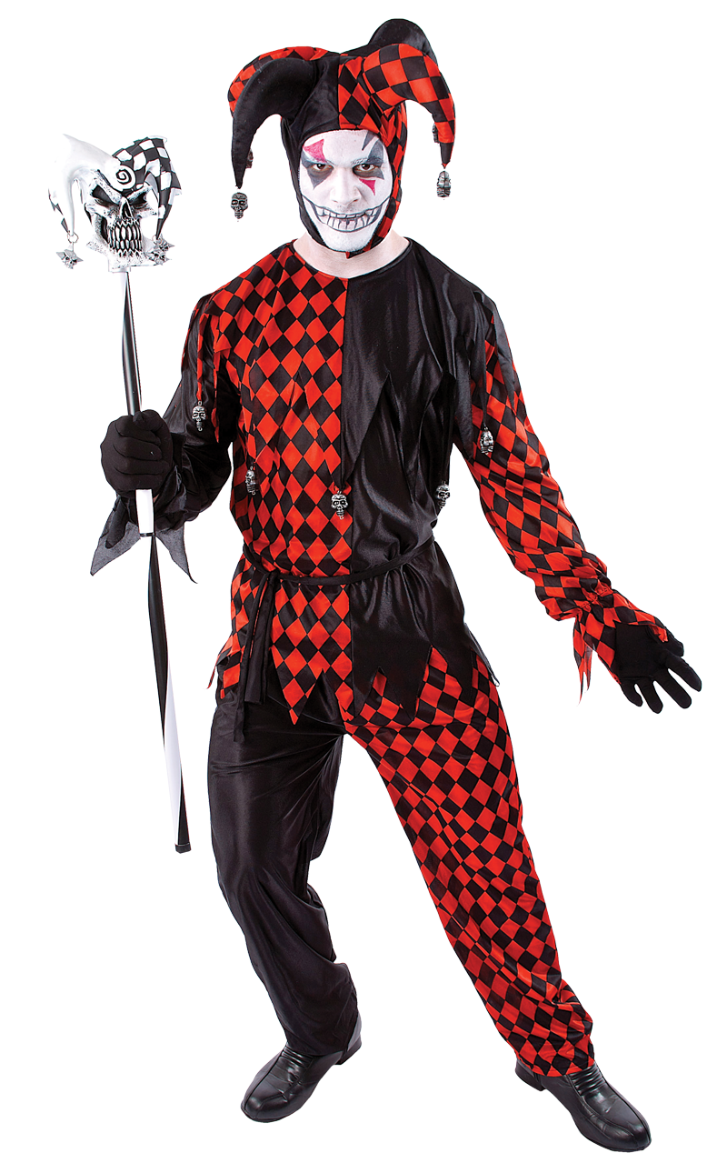 Evil Harlequinn Jester Costume