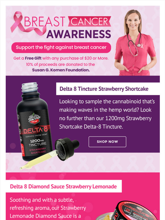 Sun State Hemp supports the fight with  Think Pink