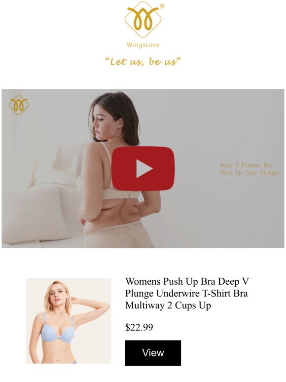 Women's Sexy Lace Wireless Plunge Bra Red/Black/Nude – WingsLove