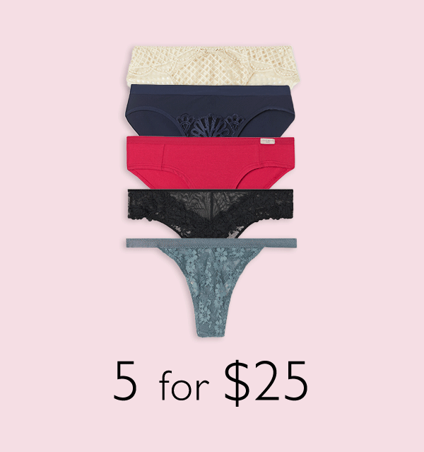 Intimissimi ALL Month Long Discover 5 for 25 Panties Milled