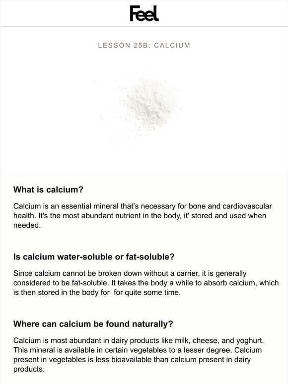 Feel Learn About Calcium in 5 Minutes The Health Dossier with