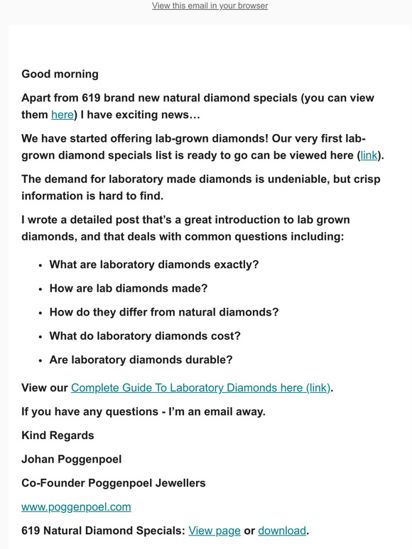 619 Diamond Specials & Something New