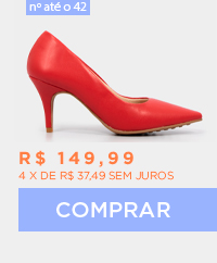 Scarpin Vermelho Salto Médio