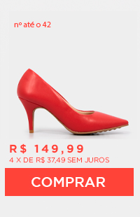 Scarpin Vermelho Salto Médio