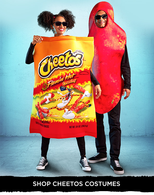 Spirit Halloween Fresh and flamin' Cheetos costumes Milled