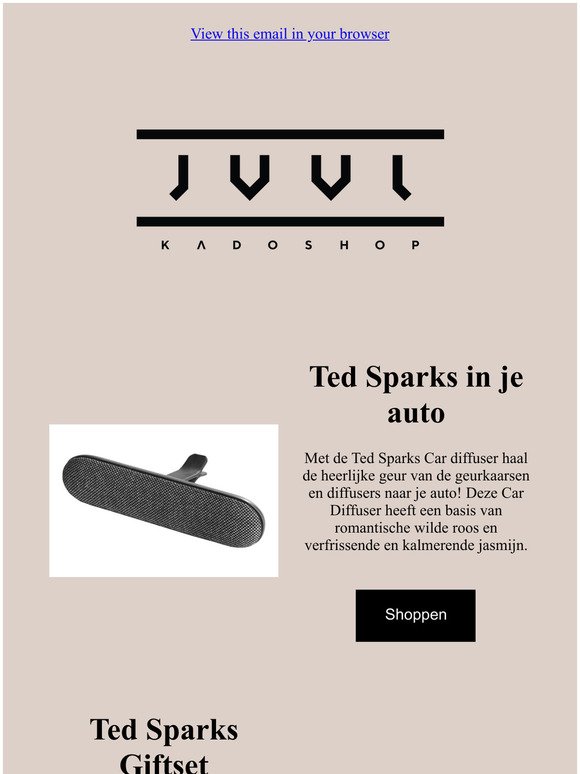 Nieuwe producten van Ted Sparks