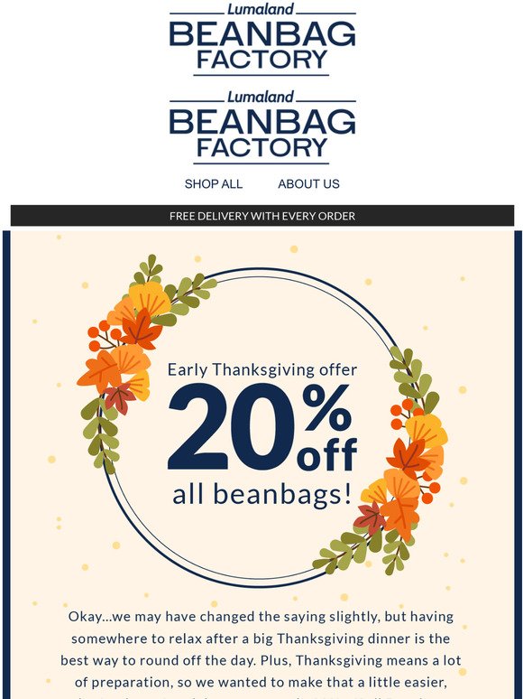 Early bird gets the...beanbag? 