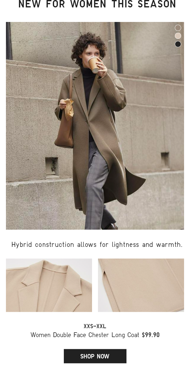 double face chester long coat