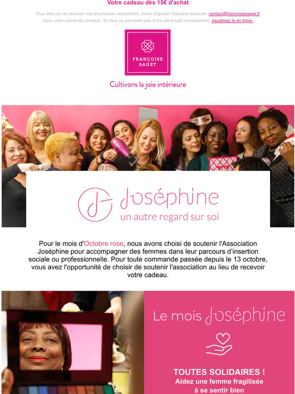 Le mois Josphine ! Toutes solidaires !