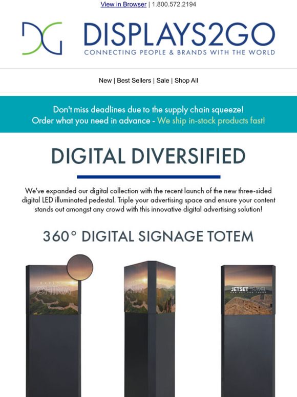 Displays2go The Digital Totem You Can Only Find at Displays2go Milled