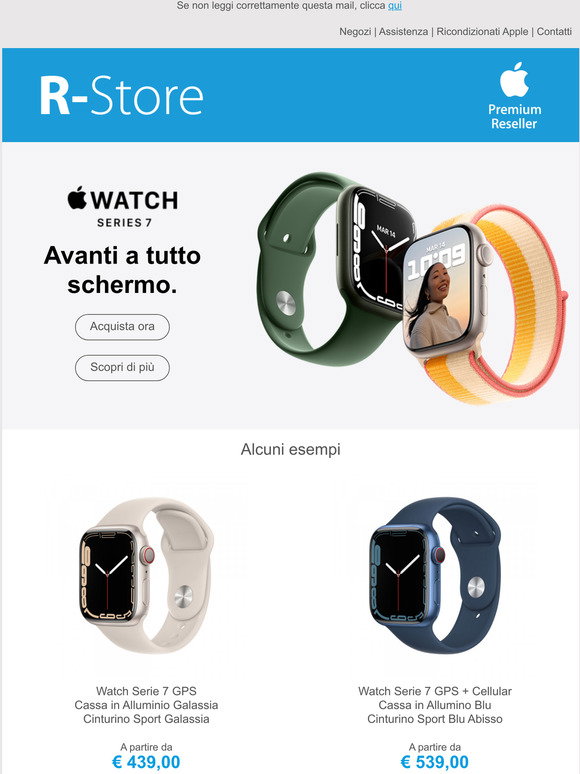 rstore: Apple Watch 7: al tuo polso da subito! | Milled