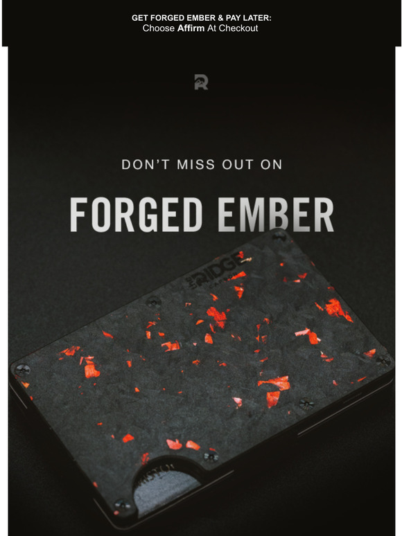 【新品未使用品】The Ridge Forged Ember Forged Ember - Carbon Fiber Wallet | The Ridge