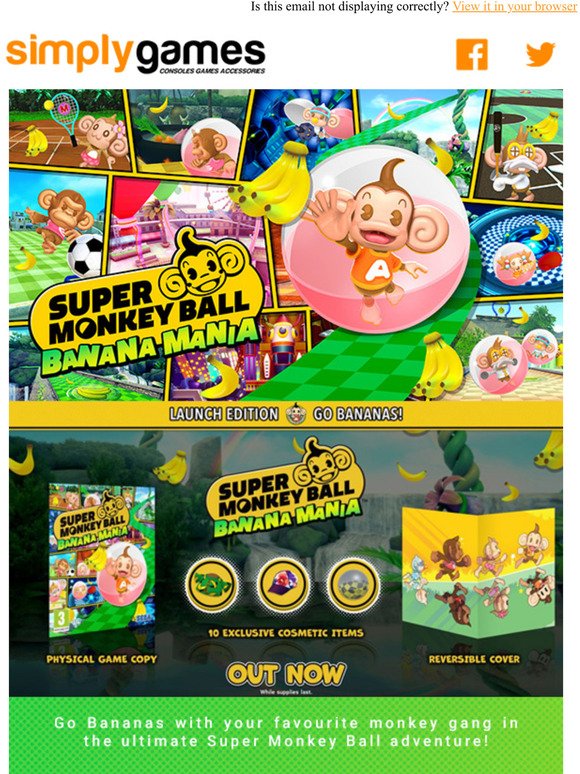 Super Monkey Ball Banana Mania Available Now! 