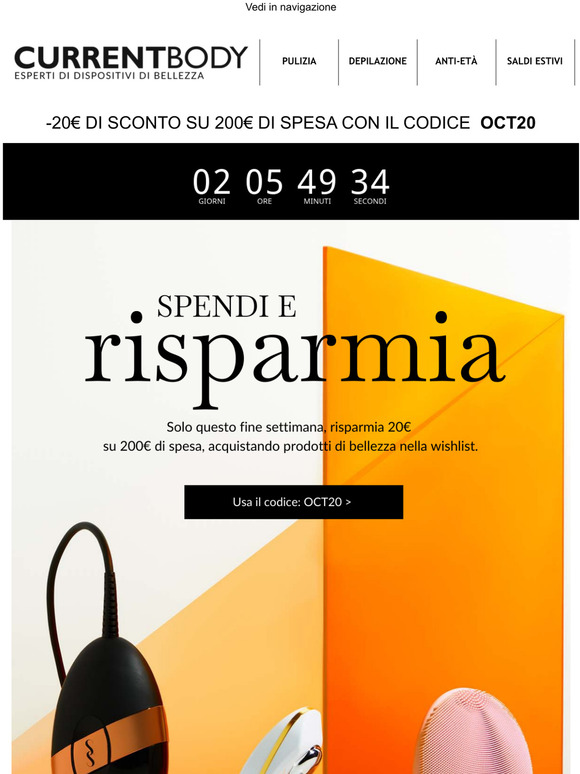 Spendi e risparmia! 20 di sconto EXTRA