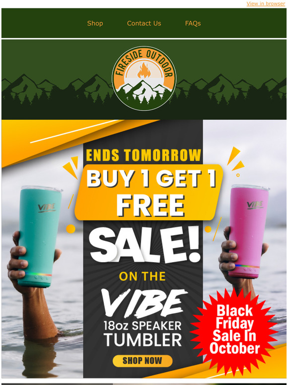 ONE DAY LEFT - BOGO SALE - Vibe Speaker Tumbler