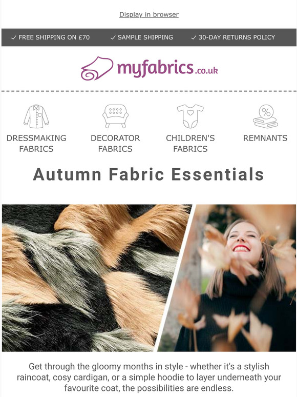 My Fabrics Fun Fabrics for Autumn! Milled