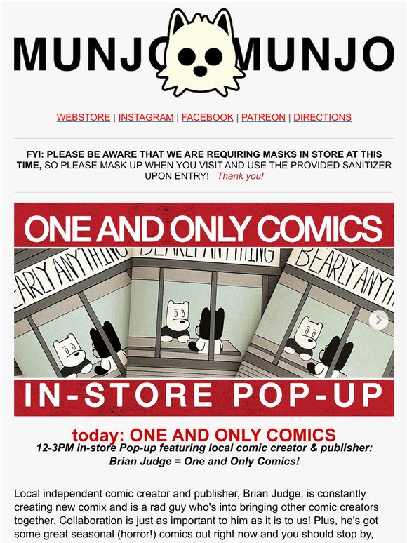 TODAY: One & Only Comics Pop Up
