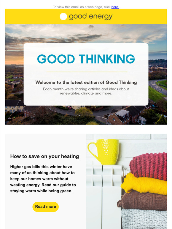 Good Thinking: Green updates from the Good Energy team