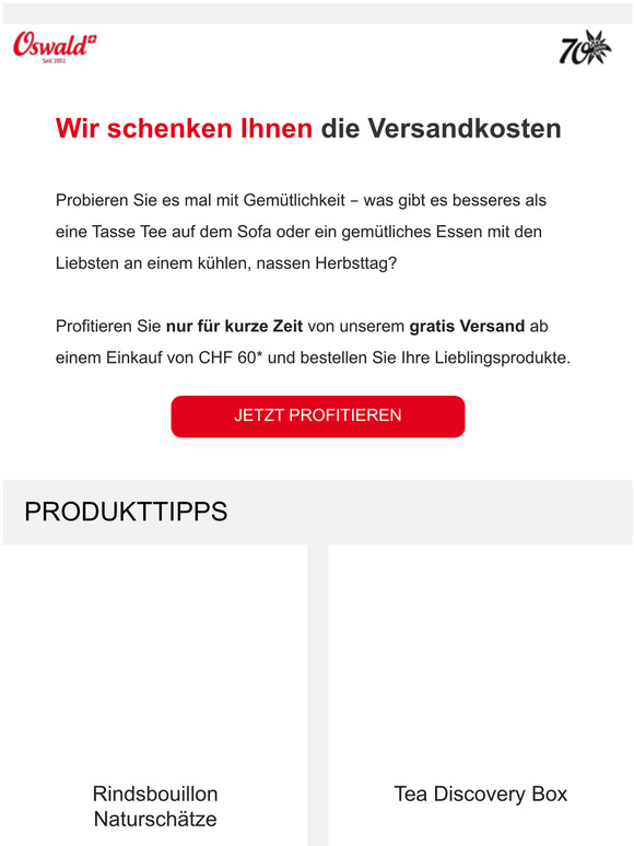 Jetzt gratis Versand!