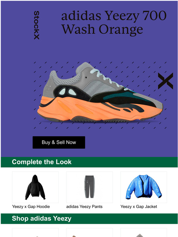 yeezy boost 700 wash orange stockx