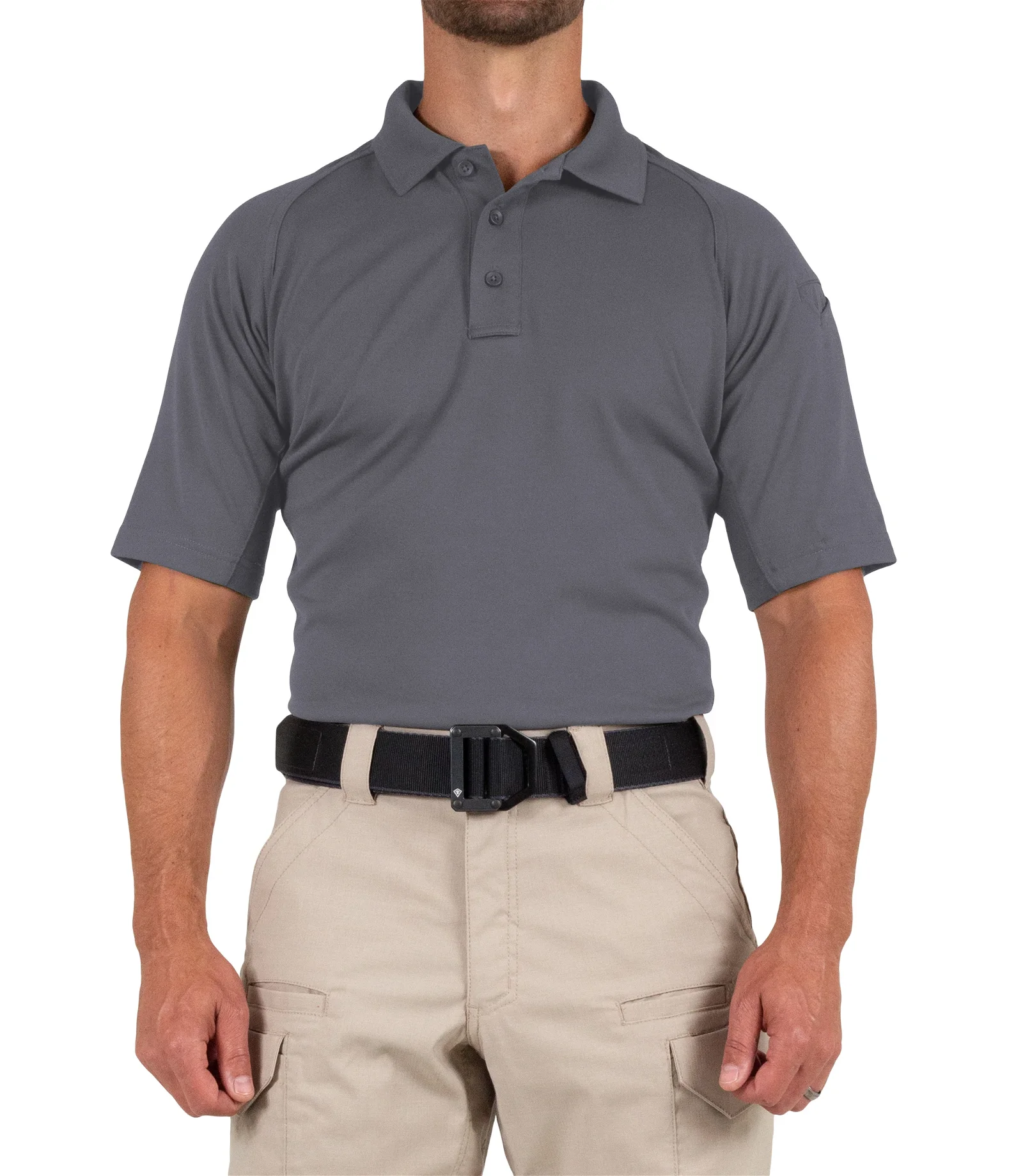 Image of Men's Performance Short Sleeve Polo - Basic Asphalt