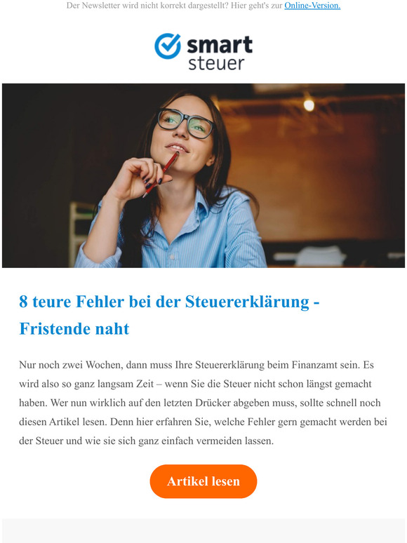 Smartsteuer - SteuererklÃ¤rung Online Machen: Fristende Naht: Diese 8 ...