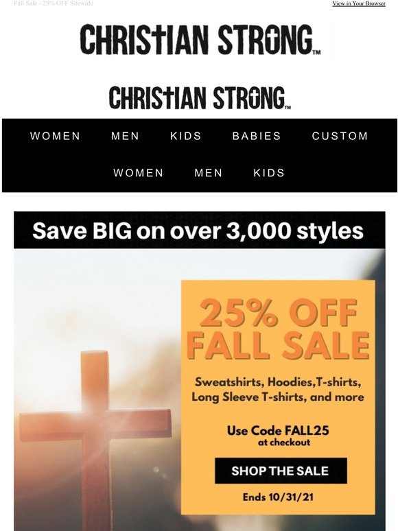 25% OFF Fall Sale - 1000s of Styles On Sale
