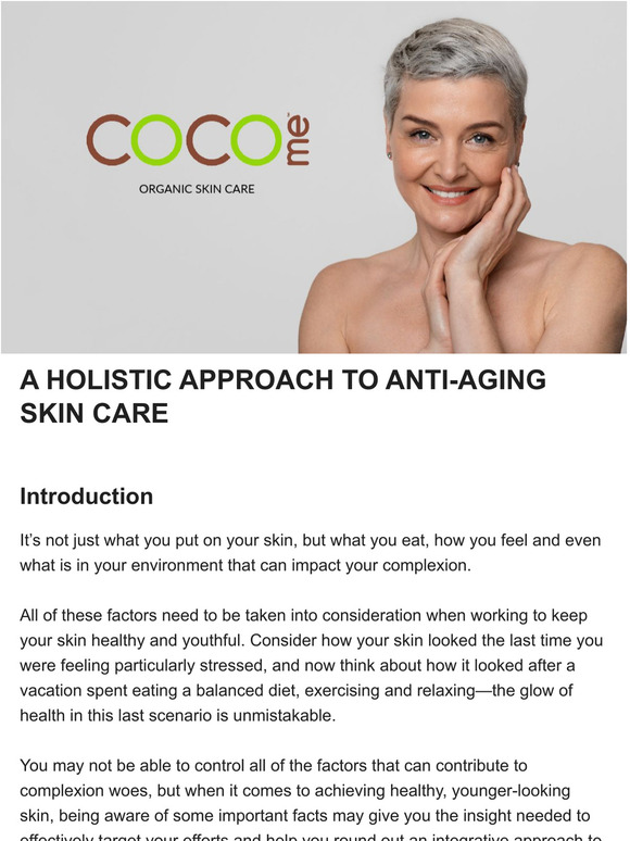 Newsletter: A Holistic Approach to Anti-Aging Skin Care