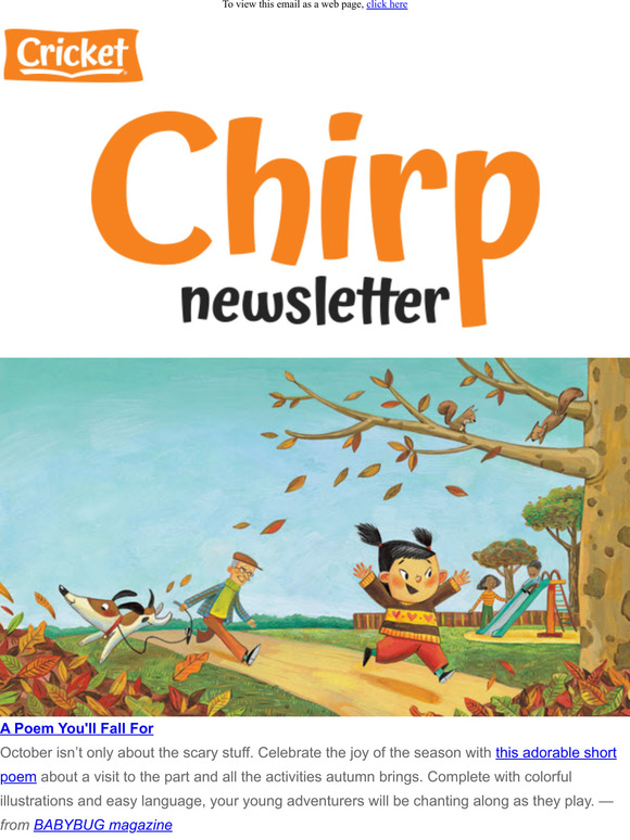 Chirp: A Poem You'll Fall For, Monster Zoo, Cattitude is Everything, & More!