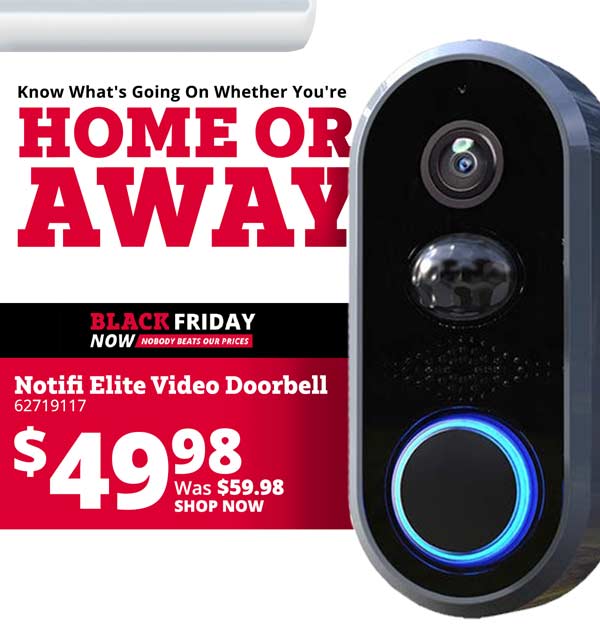 BLACK FRIDAY NOW: Notifi Elite Video Doorbell