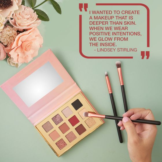 I wanted to create a makeup that is deeper than skin. When we wear positive intentions, we glow from the inside.