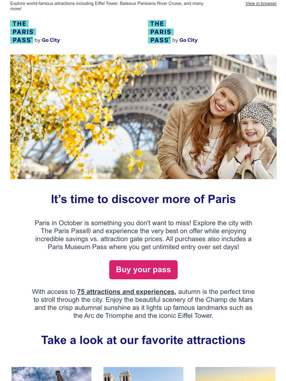 Autumn adventures await with The Paris Pass