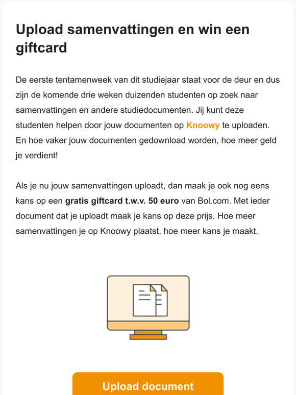 Upload en win een 50,- giftcard
