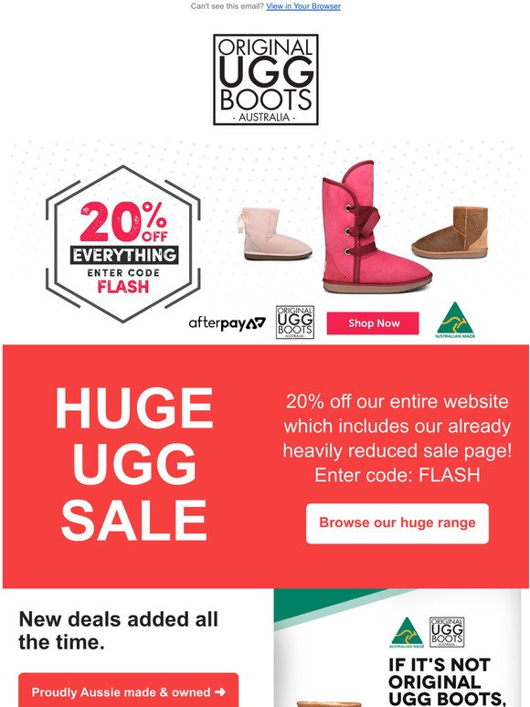 ugg boots originals discount code