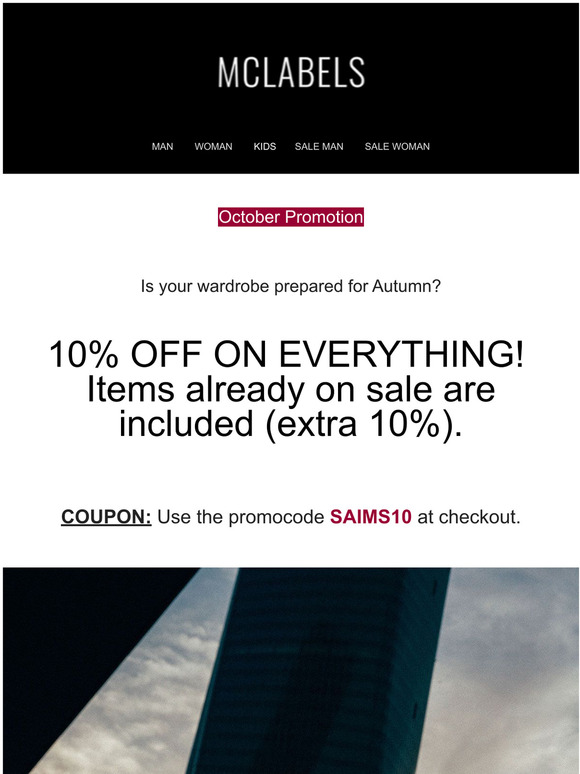 Oct Promo, 10% OFF ON EVERYTHING!Get cosy with us!