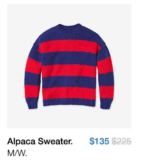 Alpaca Sweater. M/W. $135.