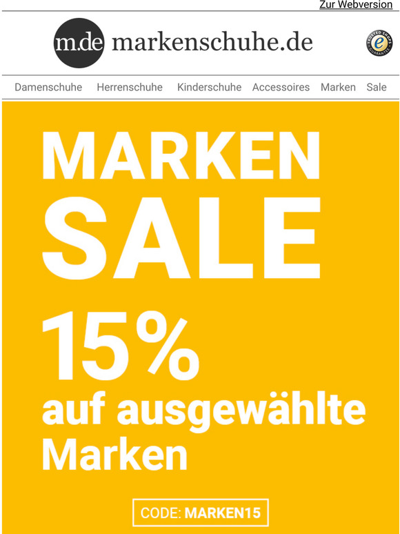 Marken Sale  15% auf ausgewhlte Marken