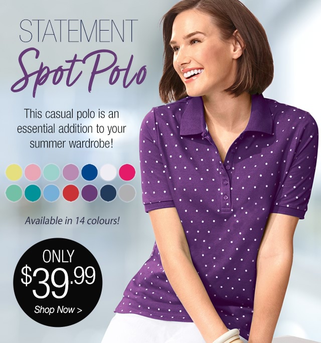 victoria hill: Statement Spot Polo - Available in 14 colours! | Milled