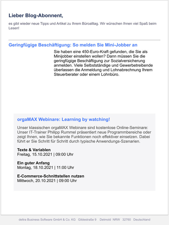Geringfgige Beschftigung: So melden Sie Mini-Jobber an