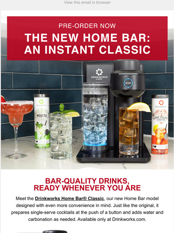 Drinkworks Meet the Drinkworks Home Bar Classic! Milled