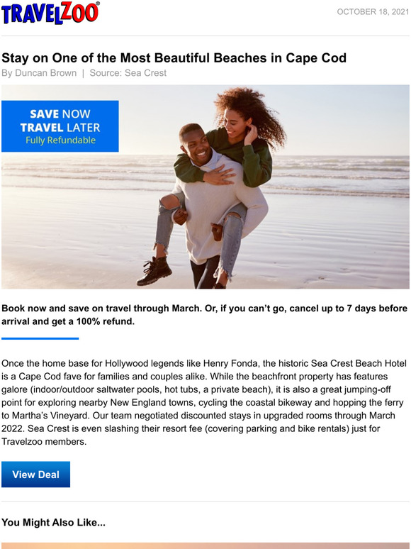 travelzoo Stay on One of the Most Beautiful Beaches in Cape Cod Milled